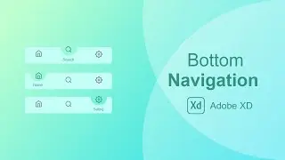Bottom Navigation menu bar Adobe Xd Ui