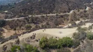 Phantom 4 drone footage over Runyon Canyon in Los Angeles - Part 1