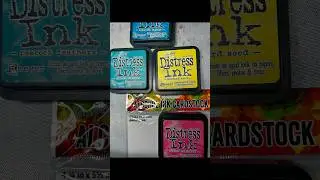 Distress Inks and Glossy Alcohol Ink Cardstock: Dip and Dry Technique