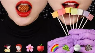 EMOJI MUKBANG ASMR TIKTOK EMOJI FOOD CHALLENGE #44