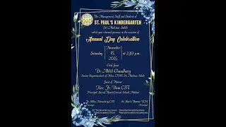 Annual Day Celebration. ST. PAUL'S KINDERGARTEN Sri Muktsar Sahib (PB)