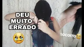 CORTEI MEU CABELO SOZINHA E FICOU MUITO CURTO 😢😨😱