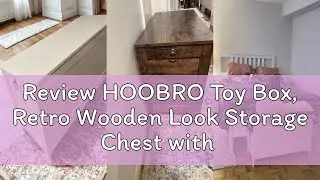 Review HOOBRO Toy Box, Retro Wooden Look Storage Chest with Safety Hinge, Entryway Storage Bench Sup