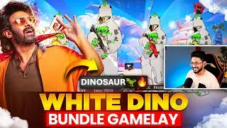 🦖🔥 White Dino Bundle Squad తో Adiripoye Gameplay 🤍 - FreeFire Telugu - MBG ARMY