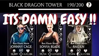 Destroying Black Dragon Tower Battle 190 Like A Boss|| Easiest battle + Rewards || Mk Mobile ||