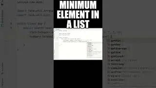 Find the minimum element in a list using stream 