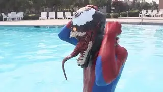 Spiderman's Morning Routine IRL Pool Time