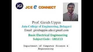 Basic Electrical Engg. 18ELE23 Module 3.1