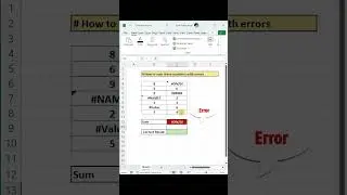 Excel trick: sum error use of aggregate function #excel #exceltips  #exceltricks#excelshorts