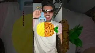 PINEAPPLE 🍍 CUTTING CHALLENGE😱#filterchallenge #brainrot  #funny #filter #fypシ #memes