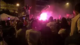 Beirut rap artist at protest in Martyr's Square November 2019