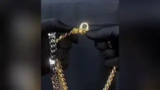 Pupwonders | Cuban Link chain Dog Collar #pupwonders #dogcollar #goldchain