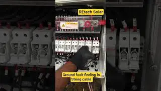 Ground fault finding in string cables || Solar Power ⚡ Plant #ytshorts #electrical