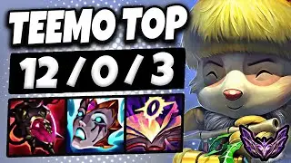 Teemo vs Fiora TOP [ Perfect KDA ] Korea Master Patch 14.12 ✅
