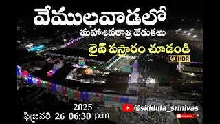 Maha Shivaratri SHIVOHAM VemulawadaTemple.Maha Shivaratri 2025