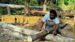 Debarking Logs by Hand &ndash; Straight Draw Shave in Action!