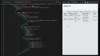 Hide Table Columns using Alpine Js