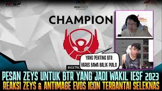 BTR JADI WAKIL IESF MLBB INDONESIA! REAKSI ZEYS & ANTIMAGE EVOS ICON VS BTR SELEKNAS