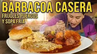 👉 Barbacoa con Frijoles Puercos y Sopa Fría | Receta Fácil