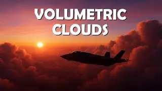 KSP | BlackRack Volumetric Clouds V5 Showcase &ndash; Sunset Jet Flight (No Commentary)