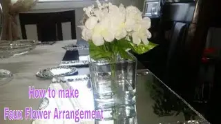 DIY: Faux Water Flower Arrangement - Dollar Tree items