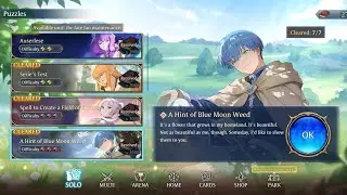 Shadowverse World beyond Collab Puzzles : A Hint of Blue Moon Weed 