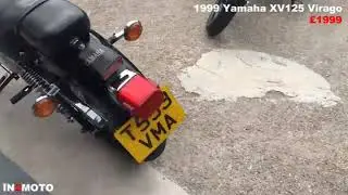 1999 (T) Yamaha XV125 Virago in Black with only 6,867 miles (11052 km)