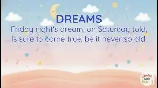 Dreams | Nursery Rhyme for Kids📚Read Aloud & Early Reading Practice