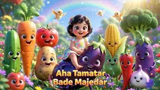 “जादुई बोलती सब्ज़ियाँ 🌈 | Amulya की प्यारी Veggie दुनिया 🥕🐥”