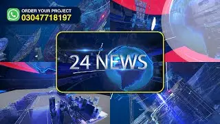 News Intro Animation 24 News | Hafiz GFX | Professional 3D Logo Animations & Motion Design Services