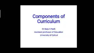 Components of Curriculum