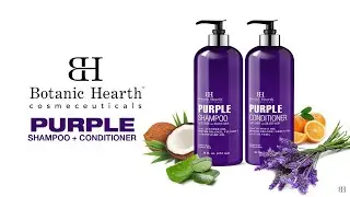 Purple Shampoo & Conditioner Set - for All Shades of Blonde, Silver and Gray Hair | Botanic Hearth