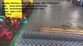 Full auto chain link fence fencing weaving making machine sold to Taiwan