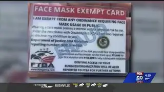 Face mask exemption flyers and cards are fake, DOJ says