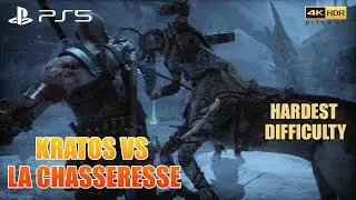 Kratos Vs La chasseresse- Difficult&eacute;  Max - God of War Ragnar&ouml;k- PS5 4K HDR