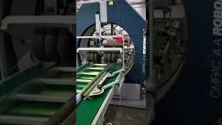 Упаковка лестниц и стремянок в стрейч-плёнку | Орбитальный обмотчик ROBOPAC COMPACTA