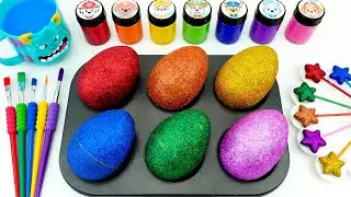 Satisfying Video l Making DIY Relaxing 6 Giant Rainbow Glitter Eggs Lollipop Labubu SPRUNKI ASMR
