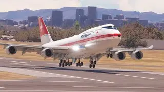 AMAZING LANDING!!! Boeing 747 Touchdown at Adelaide Airport