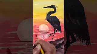 How to Draw a Crane in Scenery. #shorts  #scenery_with_crane #ckartdesign