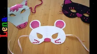 Maus Maske basteln 🐭 how to make mouse mask diy 🐭 как сделать маску мышки