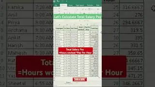‼️Advance trick total salary pay‼️how to make a salary sheet in excel #exceltutorial #shorts