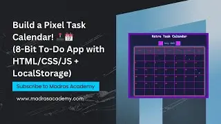 How to Make a Retro To-Do Calendar in JavaScript | Pixel UI + LocalStorage 📅🕹️