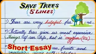 5 lines on save trees | Save tree essay in english | Short essay on save trees | Tree save tree