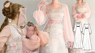 Making a Maxi Evening Dress Inspired By 3 Nuts for Cinderella + Sewing Pattern 🌸