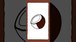 Draw a coconut #shorts #doodle #easydrawing