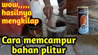 Cara mencampur bahan plitur gondo Rukem !! cara plitur pakai getah kayu Damar || Rian Mebel