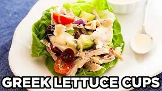 Greek Chicken Salad Lettuce Cups
