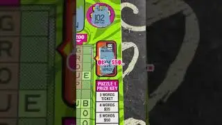 💥🤩 $50 plus? INSTANT PRIZE CROSSWORD!  Ca lottery scratchers! #shorts win reveal! 🍀❤️