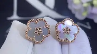 daikun jewelry Van Cleef & Arpels Lucky Spring Earrings Mother-Of-Pearl VCARP7RU00
