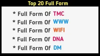 Top 20 Full Form / Gk In English / Gk Question Answer